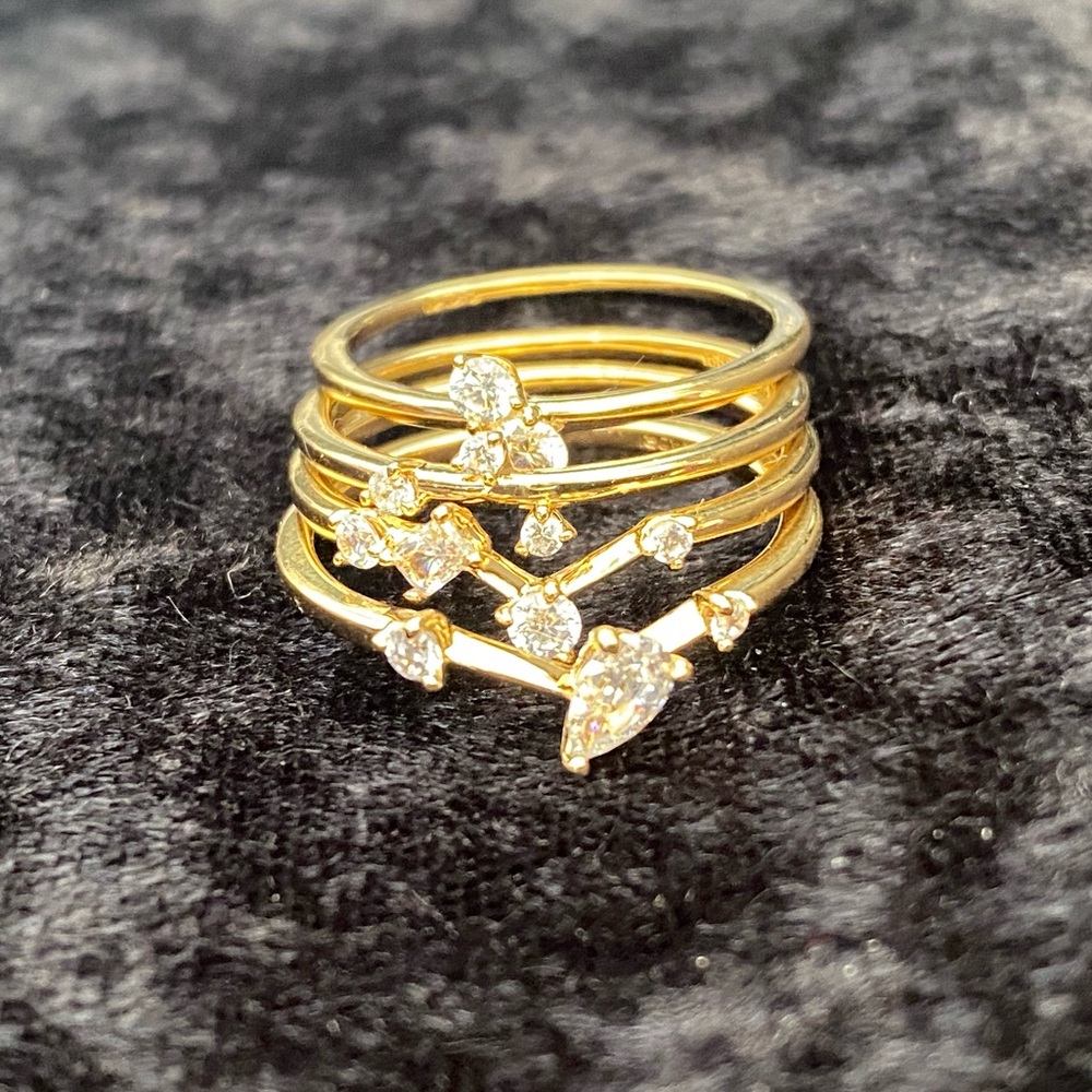 New Nadri stacking rings - set of four - size 7